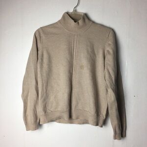 Preswick & Moore Wool Turtleneck Sweater Tan Size XL